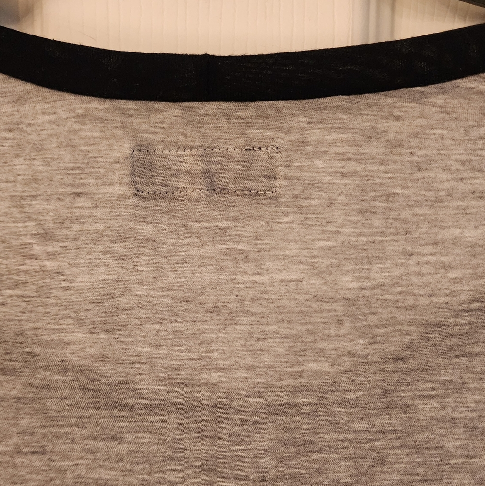 LAUREN Moshi Vintage Baseball Tee In Light Gray/black Size Small - Picture 6 of 12